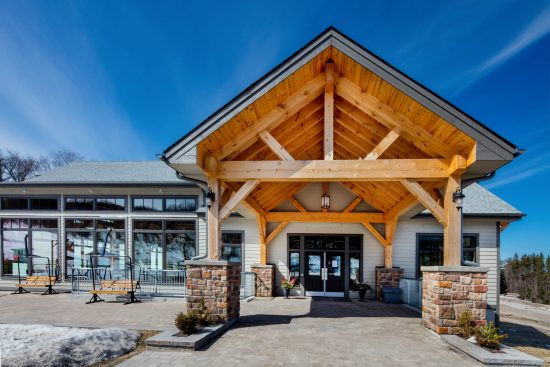 Normerica Timber Frames, Heights of Horseshoe, Ski & Country Club, Commercial Projects, Barrie, Ontario, Exterior, Clubhouse