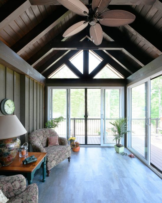 Normerica Timber Frame, Interior, Cottage, Screened Porch