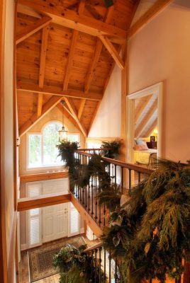 Normerica Timber Frame, Interior, Stairs, Cathedral Ceiling