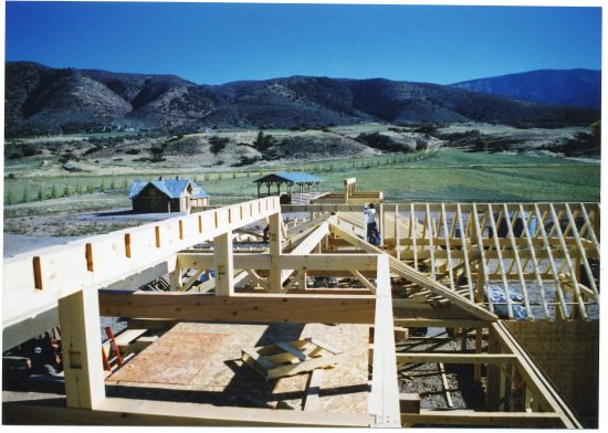 Normerica Timber Frames, Commercial Project, Chaparral Ranch, Construction, Timber Frame Roof, Aspen, USA, Exterior