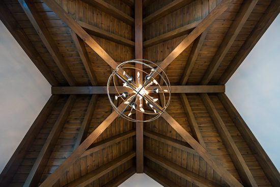 Normerica Timber Frame, Interior, Cottage, Bedroom, Cathedral Ceiling