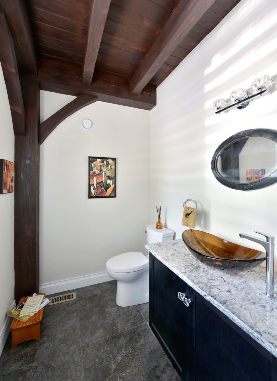 Normerica Timber Frame, Interior, Cottage, Bathroom, Powder Room