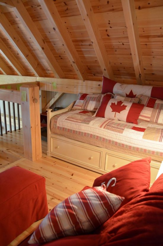 Normerica Timber Frame, Interior, Cottage, Loft