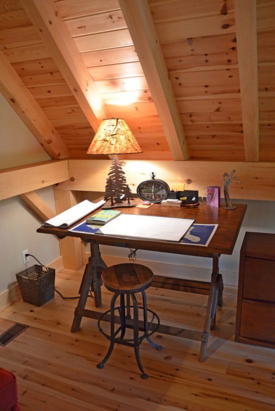 Normerica Timber Frame, Interior, Cottage, Office