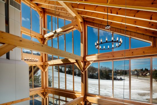 Normerica Timber Frames, Commercial Projects, Blue Mountain South Lodge, Interior, Collingwood, Ontario, Ski Resort, Clubhouse