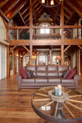 Normerica Timber Frame, Interior, Cottage, Living Room, Great Room, Loft, Open Concept, Cathedral Ceiling