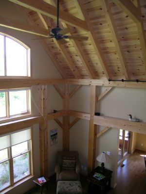 Normerica Timber Frame, Commercial Project, The Cottages at Diamond 'In the Ruff', Muskoka Lakes, Ontario, Interior