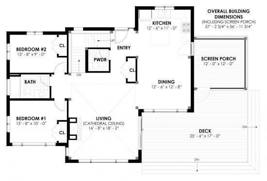Normerica Timber Frames, House Plan, The Killarney 2134, First Floor Layout