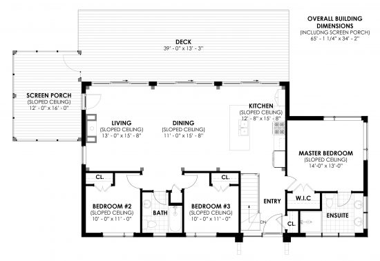 Normerica Timber Frames, House Plan, The Bayfield 3945, First Floor Layout