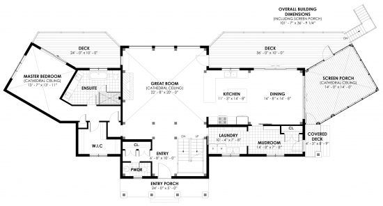 Normerica Timber Frames, House Plan, The Rossmore, First Floor Layout