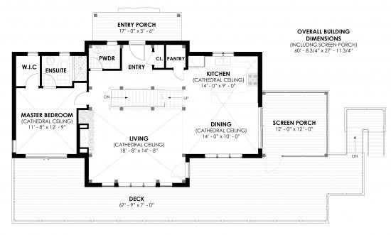 Normerica Timber Frames, House Plans, The Tobermory 3949, Interior, First Floor Layout
