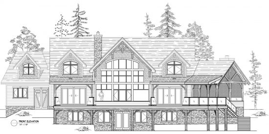 Normerica Timber Frame, House Plan, The Kearns 3510, Front Elevation