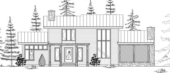 Normerica Timber Frame, House Plan, The Kershaw 3586, Front Elevation