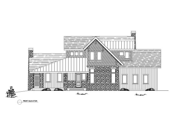 NormericaTimber Frame, House Plan, The Rosseau 3829, Front Elevation