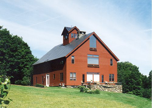 Normerica Timber Frames, Architects & Builders, Collaboration, Country House, Vermont Red Barn, Day