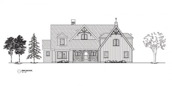 Normerica Timber Frames, House Plan, The Brennan 3576, Front Elevation