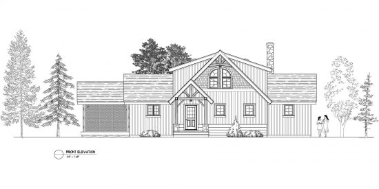 Normerica Timber Frames, House Plan, The Carleton 3115, Front Elevation