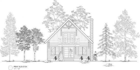 Normerica Timber Frames, House Plan, The Jackson 3605, Front Elevation
