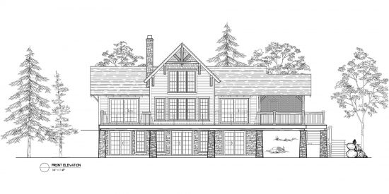 Normerica Timber Frames, House Plan, The Lanark 3522, Front Elevation