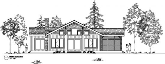Normerica Timber Frames, House Plan, The Nipissing 3542, Front Elevation