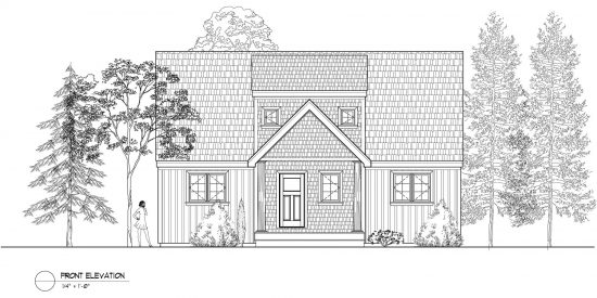 Normerica Timber Frames, House Plan, The Routt 3419, Front Elevation