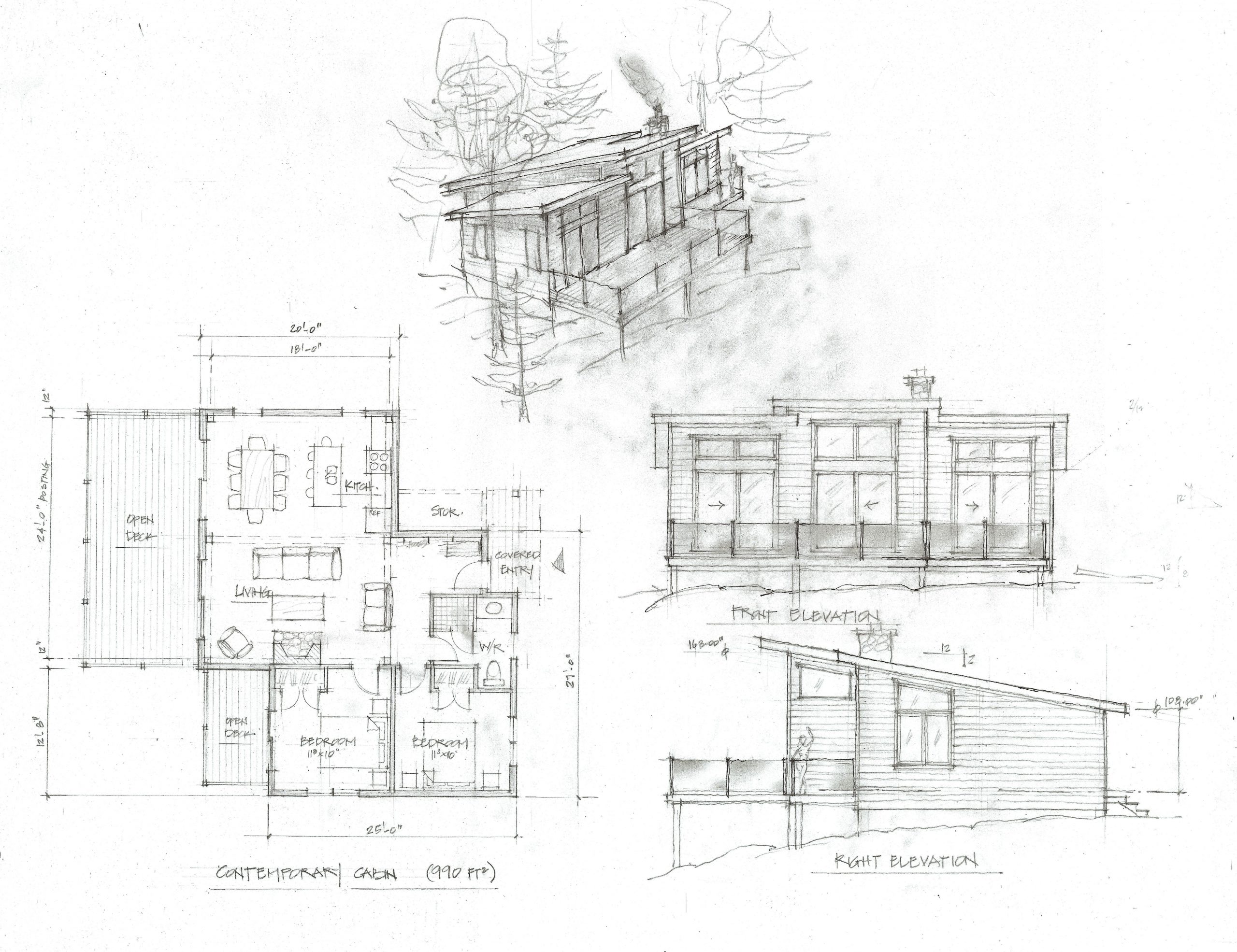 Normerica Timber Frames, Our Process, Design, Sketch