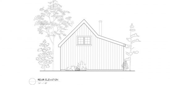 Normerica Timber Frame, House Plan, The Retreat 3143, Rear Elevation