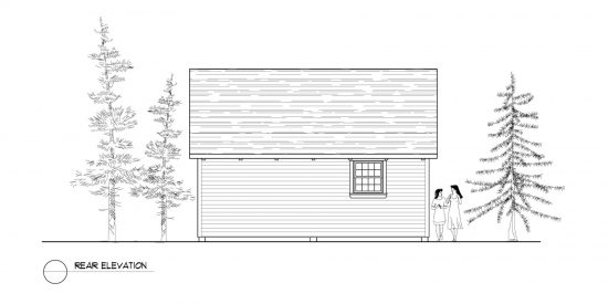 Normerica Timber Frames, House Plan, The Dillon 2254, Rear Elevation