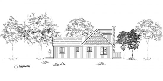 Normerica Timber Frames, House Plan, The Simcoe 3239, Rear Elevation