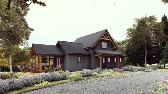 Normerica Timber Frames, House Plans, The Tobermory 3949, Exterior, Front