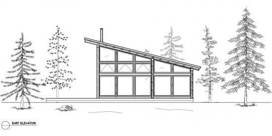 Normerica Timber Frames, House Plan, The Davidson 3872, Right Elevation