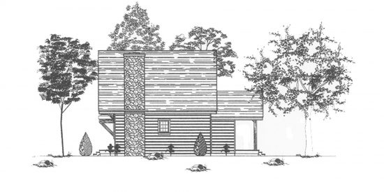 Normerica Timber Frames, House Plan, The Jackson 3605, Right Elevation