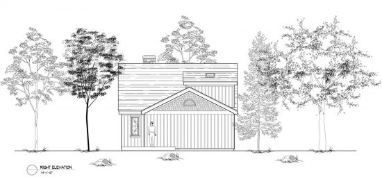 Normerica Timber Frames, House Plan, The Simcoe 3239, Right Elevation