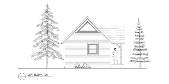 Normerica Timber Frames, House Plan, The Dillon 2254, Left Elevation