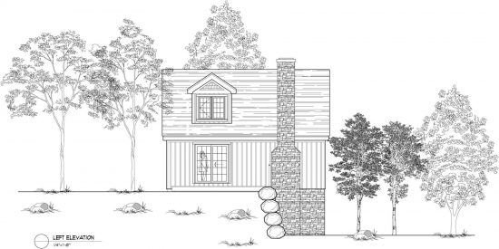 Normerica Timber Frames, House Plan, The Simcoe 3239, Left Elevation