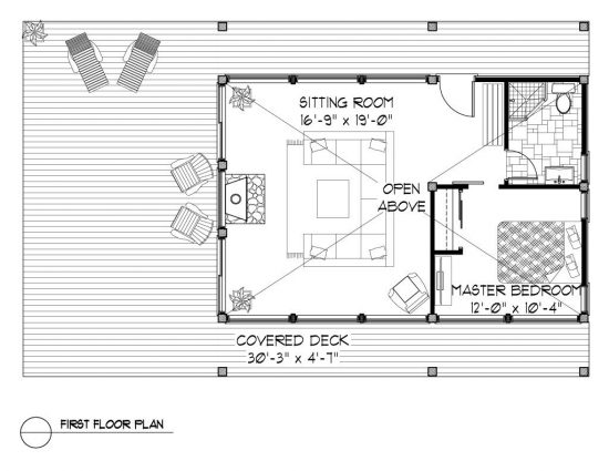 Normerica Timber Frames, House Plan, The Davidson 3872, Cabin Layout