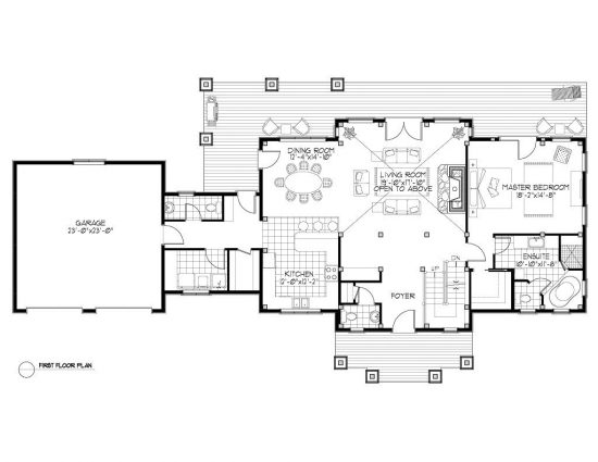 Normerica Timber Frames, House Plan, The Dufferin 3512, First Floor Layout