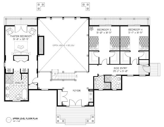 Normerica Timber Frames, House Plan, The Highrock 3579, First Floor Layout