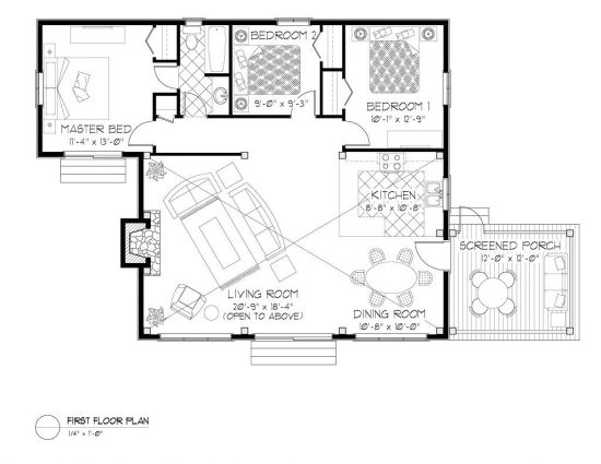 Normerica Timber Frames, House Plan, The Nipissing 3542, First Floor Layout