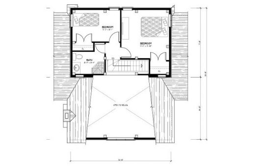 Normerica Timber Frames, House Plan, The Carleton 3115, Second Floor Layout