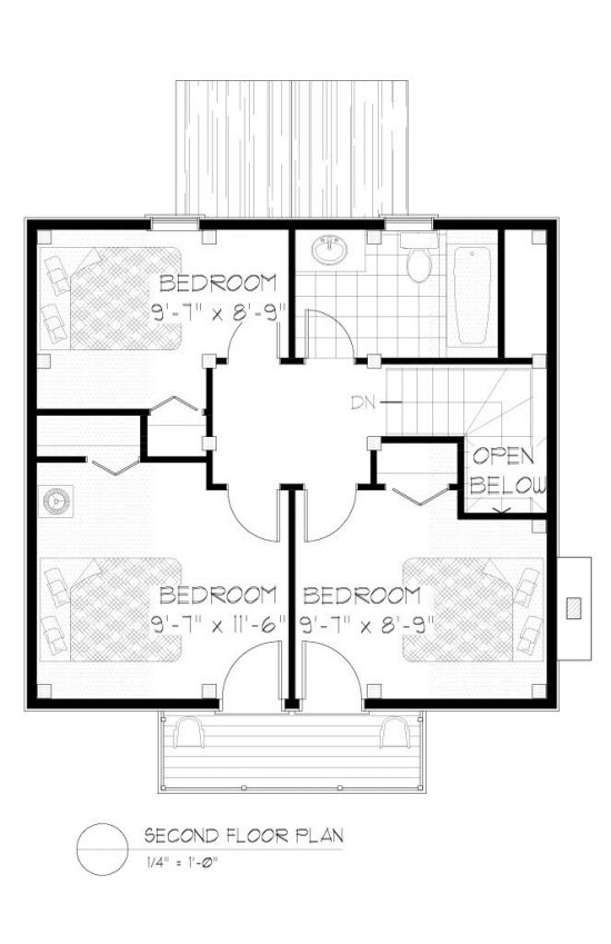 Normerica Timber Frames, House Plan, The Jackson 3605, Second Floor Layout