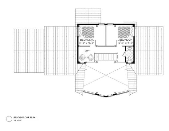 Normerica Timber Frames, House Plan, The Lennox 3546, Second Floor Layout