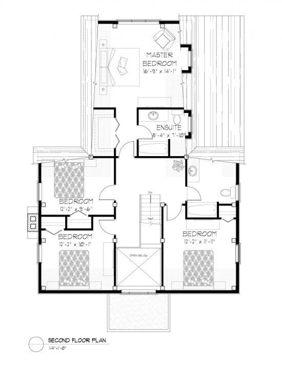 Normerica Timber Frames, House Plan, The Niagara 3539, Second Floor Layout