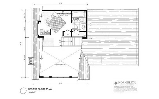 Normerica Timber Frames, House Plan, The Simcoe 3239, Second Floor Layout