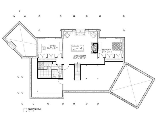 Normerica Timber Frame, House Plan, The Kearns 3510, Basement Layout