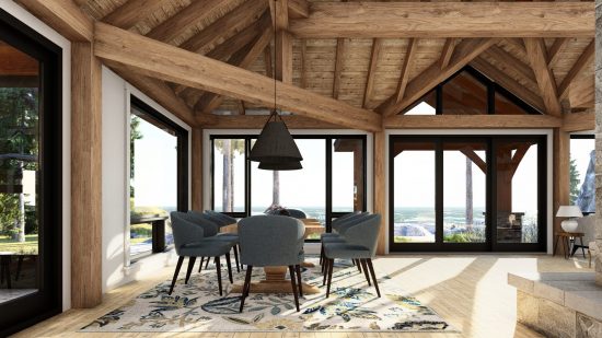 Normerica Timber Frames, House Plan, The Britt 3954, Interior, Dining Room