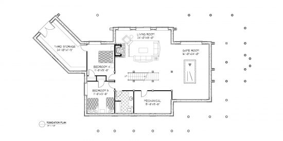 Normerica Timber Frames, House Plan, The Fremont 3582, Basement Layout
