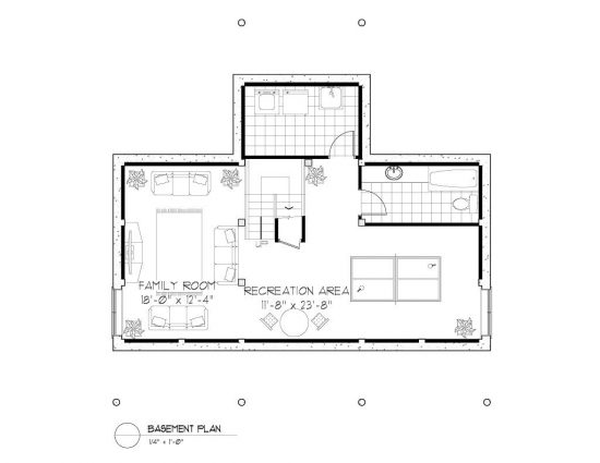 Normerica Timber Frames, House Plan, The Routt 3419, Basement Layout