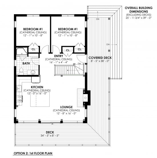 Timber Frame Open Concept House Plans | The Rouge | Normerica | Floor Plans, First Floor, Option 2