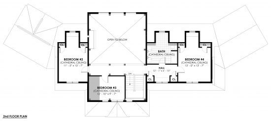The Rossmore 3976, Floor Plan, 2nd Floor, House Plan, Normerica Timber Homes
